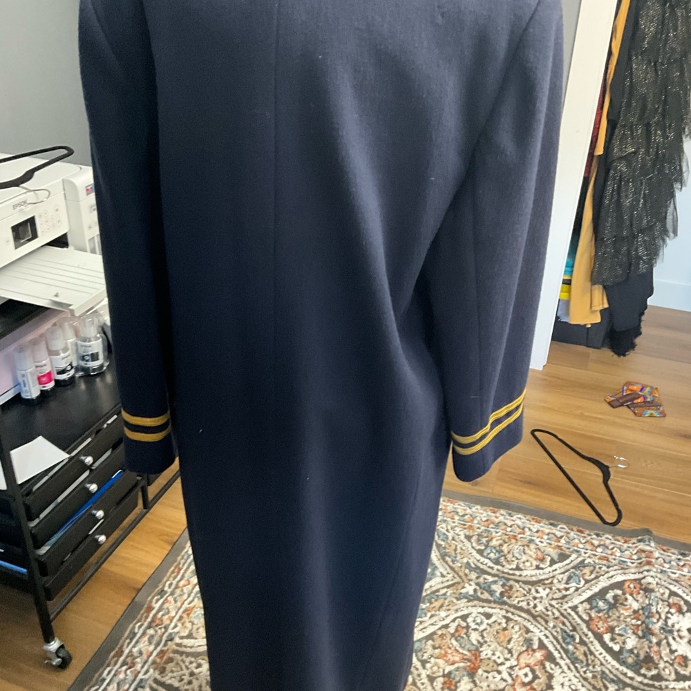 Dior Navy Military Coat with Gold Accents - Picture 4 of 5